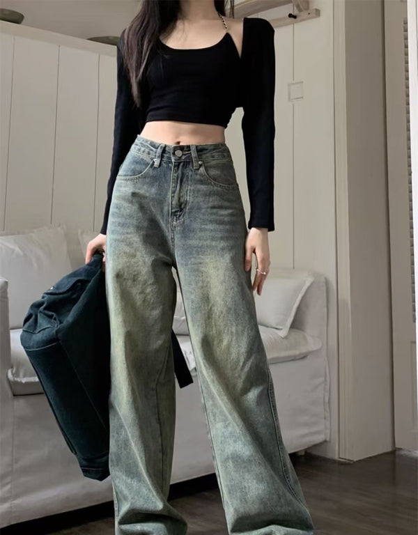 Zipper Button Closure Jeans