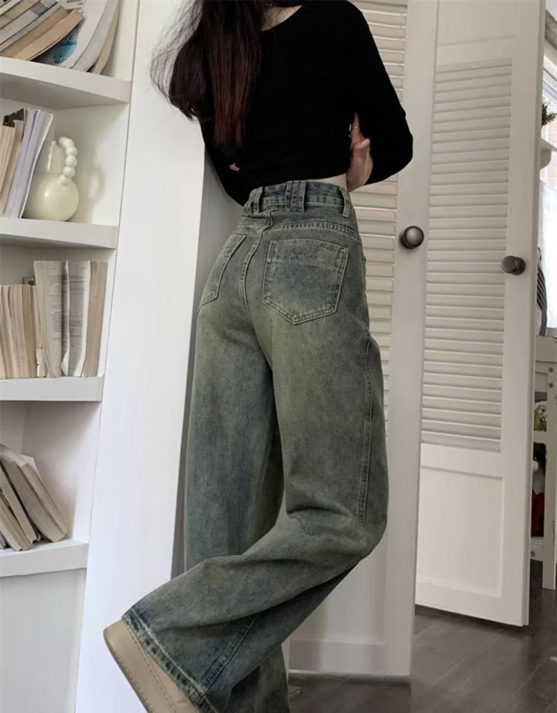 Zipper Button Closure Jeans